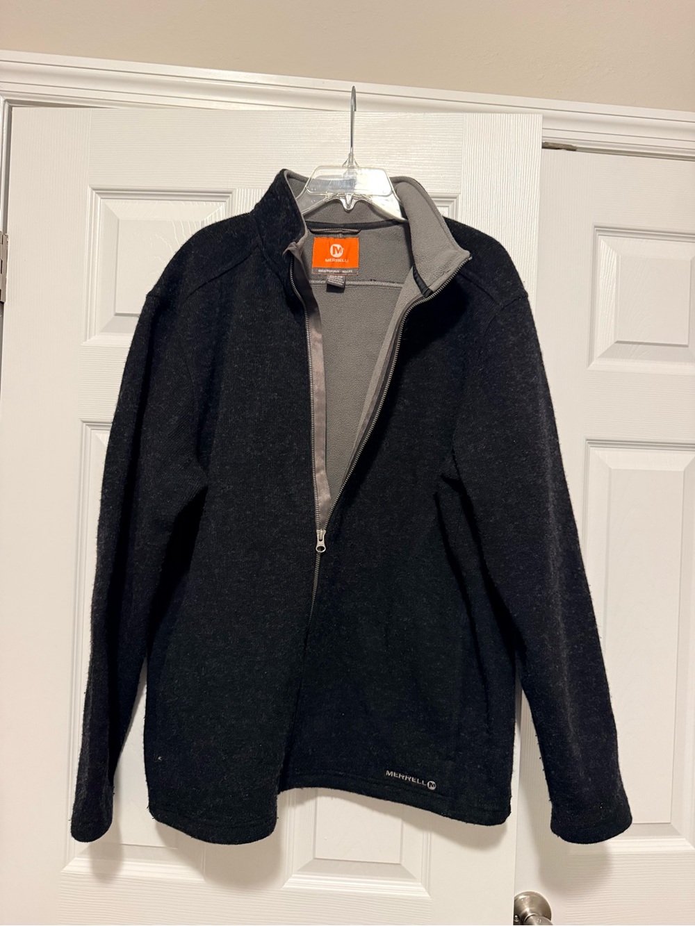 Merrell Black Men's Wool Blend Jacket with Fleece interior